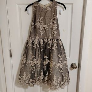 Alice + Olivia Backless Lace Gown